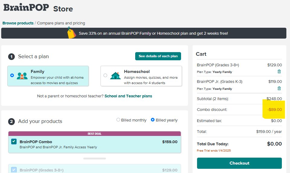 Grab BrainPOP Combo Homeschool Plan For Just $430 1 BrainPOP coupon codes by discountstudy
